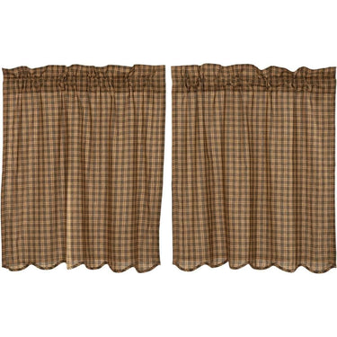 Cedar Ridge Tier Scalloped Curtain Set of 236x36 VHC Brands - The Fox Decor